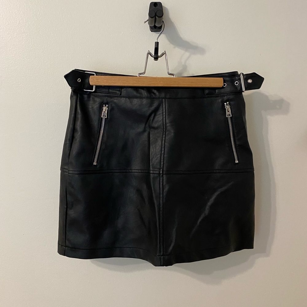Topshop Leather Mini